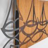 Elegáns dekoratív fa falkiegészítő, fekete-dió, 74 x 57,5 ​​cm | 100% fém váz (1,2 mm) és tömör fa (3 cm) | Modern dekorációhoz tökéletes