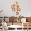 Kézzel festett dekoratív fém falkiegészítő, 75 x 5 x 100 cm | 100% fém, 0,8 mm vastagság | Egyedi műalkotás lakberendezéshez, élénk színek és textúrák