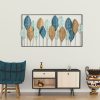 Elegáns dekoratív fém falkiegészítő, 115 x 3 x 60 cm | 100% fém (0,8 mm) | Kézzel festett, egyedi design, tökéletes a lakberendezés és a művészet szerelmeseinek