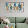 Elegáns dekoratív fém falkiegészítő, 115 x 3 x 60 cm | 100% fém (0,8 mm) | Kézzel festett, egyedi design, tökéletes a lakberendezés és a művészet szerelmeseinek