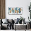 Elegáns dekoratív fém falkiegészítő, 115 x 3 x 60 cm | 100% fém (0,8 mm) | Kézzel festett, egyedi design, tökéletes a lakberendezés és a művészet szerelmeseinek