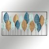 Elegáns dekoratív fém falkiegészítő, 115 x 3 x 60 cm | 100% fém (0,8 mm) | Kézzel festett, egyedi design, tökéletes a lakberendezés és a művészet szerelmeseinek