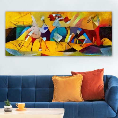 Lenyűgöző dekoratív vászonfestmény, 50 x 120 cm | 100% vászon, 100% fa keret (3 cm vastag) | Tökéletes a lakberendezés és a művészet szerelmeseinek