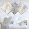 Elegáns Dekoratív MDF festmények (4 db), 100% MDF, UV Nyomtatott | 40x40 cm (2) és 20x20 cm (2) | Teljes méret: 60x115 cm | Egyszerű falakasztó kétoldalas ragasztószalaggal