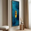 Elegáns dekoratív keretes MDF festmény, 40 x 120 cm | 100% MDF és fenyőfa keret, UV-nyomtatott | Tökéletes lakberendezési és modern terek számára