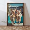 Elegáns dekoratív keretes MDF festmény, 35 x 47 x 3,5 cm | 100% MDF és fenyőfa keret | UV-nyomtatott műalkotás stílusos lakberendezéshez