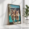 Elegáns dekoratív keretes MDF festmény, 35 x 47 x 3,5 cm | 100% MDF és fenyőfa keret | UV-nyomtatott műalkotás stílusos lakberendezéshez