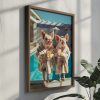 Elegáns dekoratív keretes MDF festmény, 35 x 47 x 3,5 cm | 100% MDF és fenyőfa keret | UV-nyomtatott műalkotás stílusos lakberendezéshez