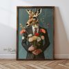 Elegáns dekoratív keretes MDF festmény, 35 x 47 x 3,5 cm | 100% MDF és fenyőfa keret | UV-nyomtatott műalkotás stílusos lakberendezéshez