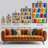 Elegáns dekoratív keretes MDF festmény, 35 x 47 x 3,5 cm | 100% MDF és fenyőfa keret | UV-nyomtatott műalkotás stílusos lakberendezéshez