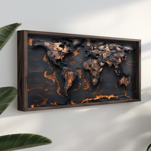 Elegáns dekoratív keretes MDF festmény, 60 x 120 x 3,5 cm | 100% MDF és luc váz | UV-nyomtatott műalkotás modern lakberendezéshez és esztétikus terekhez