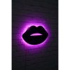 Elegáns rózsaszín dekoratív LED világítás, 40 x 23 cm | 60 LED/m, 600 Lumen, 50000 óra Élettartam | Fekete MDF alap, beépített fali akasztórendszer