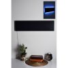 Elegáns kék dekoratív LED világítás, 75 x 20 cm | Fekete MDF talp (2,7mm), 60 LED/m, 12V 1A adapter, 375cm vezeték | Beépített falakasztó rendszer
