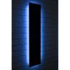 Elegáns kék dekoratív LED világítás, 75 x 20 cm | Fekete MDF talp (2,7mm), 60 LED/m, 12V 1A adapter, 375cm vezeték | Beépített falakasztó rendszer