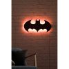 Elegáns piros dekoratív LED világítás, 50 x 25 cm | Fekete MDF talp (2,7mm), 60 LED/m, 12V 1A adapter, 375cm vezeték | Beépített falakasztó rendszer