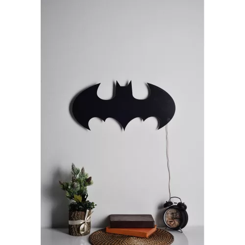 Elegáns piros dekoratív LED világítás, 50 x 25 cm | Fekete MDF talp (2,7mm), 60 LED/m, 12V 1A adapter, 375cm vezeték | Beépített falakasztó rendszer