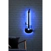 Dekoratív LED világítás fekete MDF alappal, 22 x 68 cm | 60 LED/m, 300 Lumen, 3000K | 50 000 órás élettartam, beépített falakasztó, elegáns kék dizájn