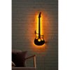 Elegáns sárga dekoratív LED világítás, 22 x 68 cm | Fekete MDF alap, 60 LED/m, 350 Lumen, 50000 óra Élettartam | Tökéletes otthoni dekorációhoz és hangulathoz