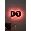 Elegáns piros dekoratív LED világítás, 50 x 27 cm | Fekete MDF talp (2,7 mm), 60 LED/m, 21 W, 375 cm vezeték, beépített fali akasztórendszer | Modern dekorációhoz tökéletes