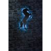 Dekoratív LED világítás, kék színű, 60 x 30 cm | Fekete MDF alap (2,7 mm vastag), 60 LED/m, 12V 1A adapter, 375 cm vezeték | Stílusos és funkcionális akcentus