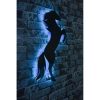 Dekoratív LED világítás, kék színű, 60 x 30 cm | Fekete MDF alap (2,7 mm vastag), 60 LED/m, 12V 1A adapter, 375 cm vezeték | Stílusos és funkcionális akcentus