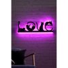 Elegáns rózsaszín dekoratív LED világítás, 70 x 22 cm | Fekete MDF talp, 60 LED/m, 375cm kábel, 12V 1A adapter | Tökéletes modern lakberendezéshez és hangulathoz