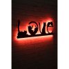 Elegáns piros dekoratív LED világítás, 70 x 22 cm | Fekete MDF talp (2,7mm), 60 LED/m, 12V 1A adapter, 375cm vezeték | Modern dekorációhoz tökéletes
