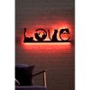 Elegáns piros dekoratív LED világítás, 70 x 22 cm | Fekete MDF talp (2,7mm), 60 LED/m, 12V 1A adapter, 375cm vezeték | Modern dekorációhoz tökéletes
