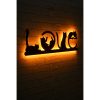 Elegáns sárga dekoratív LED világítás, 70 x 22 cm | Fekete MDF talp, 60 LED/m, 375cm kábel, 12V 1A adapter | Tökéletes a modern lakberendezéshez