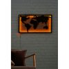 Elegáns sárga dekoratív LED világítás, 71 x 40 cm | Fekete MDF talp (2,7mm), 60 LED/m, 12V 1A adapter, 375cm vezeték | Modern dekorációhoz tökéletes