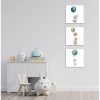 Elegáns dekoratív vászonfestő készlet (3 db), 30 x 30 cm | 60% pamut/40% poliészter, fa keret, digitális nyomtatás | Tökéletes a lakberendezés és a művészet szerelmeseinek
