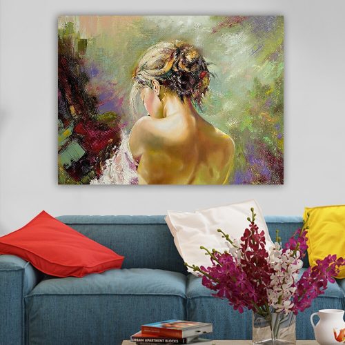 Lenyűgöző dekoratív vászonfestmény, 70 x 100 cm | 100% vászon, 3 cm vastag fakeret | Tökéletes a lakberendezés és a művészet szerelmeseinek, névtelen művészeknek