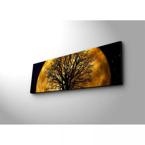 Dekoratív LED-es világítóvászon festmény, 30 x 90 cm, 100% velúr vászon, fa keret (3 cm), elemes, be-/kikapcsolóval, tökéletes otthoni dekorációhoz