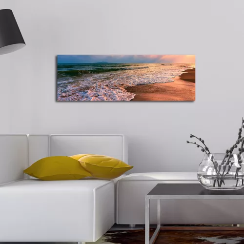 Lenyűgöző LED megvilágított vászonfestmény, 30 x 90 cm, 100% Velúr vászon, Fakeret (3 cm) | Akkumulátoros, be/ki kapcsoló | Tökéletes otthoni dekorációhoz