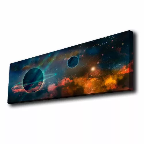 Dekoratív LED-es világítóvászon festmény, 30 x 90 cm, 100% poliészter vászon, fa keret (3,5-4 cm), elemes be-/kikapcsolóval, tökéletes otthoni dekorációhoz