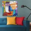 Elegáns dekoratív edzett üvegfestmény, 70 x 70 cm | 100% edzett üveg, 4 mm vastag | Tökéletes modern lakberendezéshez és művészeti megjelenítéshez