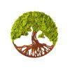 Kézzel készített dekoratív falkiegészítő, zöld, 44 x 1 x 44 cm | 100% MDF/MOSS, 6 mm Vastagság | Egyedi színváltozatok a stílusos lakberendezéshez