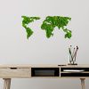 Kézzel készített dekoratív fém falkiegészítő, zöld, 70 x 32 cm | 100% MDF/MOSS, 6 mm vastag | Egyedi dizájn, tökéletes otthoni dekorációhoz és kiemelő falakhoz