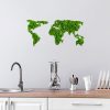 Kézzel készített dekoratív fém falkiegészítő, zöld, 70 x 32 cm | 100% MDF/MOSS, 6 mm vastag | Egyedi dizájn, tökéletes otthoni dekorációhoz és kiemelő falakhoz