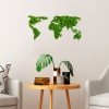 Kézzel készített dekoratív fém falkiegészítő, zöld, 70 x 32 cm | 100% MDF/MOSS, 6 mm vastag | Egyedi dizájn, tökéletes otthoni dekorációhoz és kiemelő falakhoz