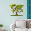 Kézzel készített dekoratív falkiegészítő, zöld és barna, 71 x 1 x 59 cm | 100% MDF/MOSS, 6 mm vastag | Egyedi dizájn természetes variációkkal a lakberendezéshez