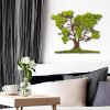 Kézzel készített dekoratív falkiegészítő, zöld és barna, 71 x 1 x 59 cm | 100% MDF/MOSS, 6 mm vastag | Egyedi dizájn természetes variációkkal a lakberendezéshez