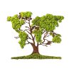 Kézzel készített dekoratív falkiegészítő, zöld és barna, 71 x 1 x 59 cm | 100% MDF/MOSS, 6 mm vastag | Egyedi dizájn természetes variációkkal a lakberendezéshez