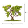 Kézzel készített dekoratív falkiegészítő, zöld és barna, 71 x 1 x 59 cm | 100% MDF/MOSS, 6 mm vastag | Egyedi dizájn természetes variációkkal a lakberendezéshez