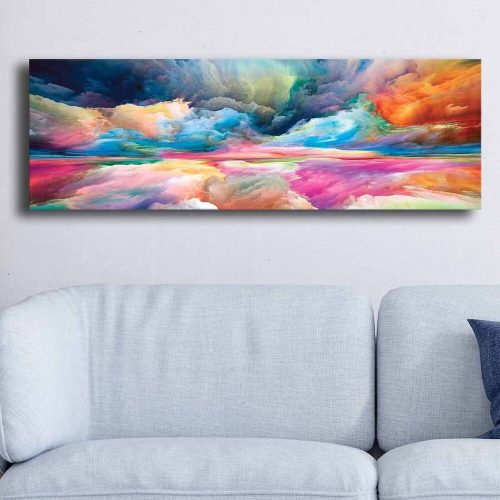 Lenyűgöző dekoratív vászonfestmény, 30 x 90 cm | 100% vászon (2,8 mm) és 100% fenyőfa keret (22 mm) | Tökéletes a lakberendezés és a művészet szerelmeseinek