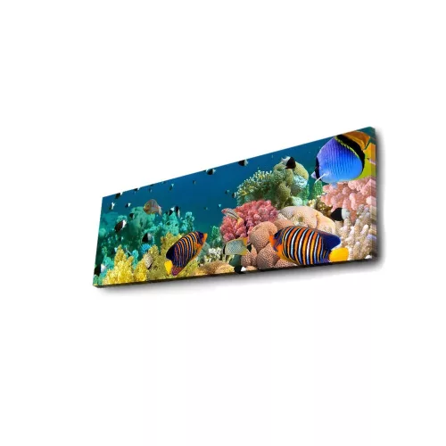 Dekoratív LED-es világítóvászon festmény, 30 x 90 cm, 100% velúr vászon, fa keret (3 cm), elemes, be-/kikapcsolóval, tökéletes otthoni dekorációhoz