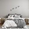 Stílusos fekete dekoratív fém fali kiegészítő készlet (4 db) | 100% fém, 1 mm vastagság | Tökéletes lakberendezéshez, modern és elegáns designhoz