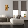 Elegáns dekoratív fa falkiegészítő, 39 x 58 cm | 50% fa (3 cm vastag) és 50% fém | Egyedi dió-fekete dizájn, bármilyen térbe tökéletes