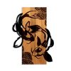 Elegáns dekoratív fa falkiegészítő, dió és fekete, 43 x 58 x 3 cm | 50% fa (3 cm) és 50% fém (1,5 cm) | Egyedi dizájn a stílusos lakberendezéshez
