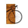 Elegáns dekoratív fa falkiegészítő, 45 x 58 cm | 50% fa (3 cm vastag) és 50% fém | Dió és fekete kivitel, egyedi textúra-variációk